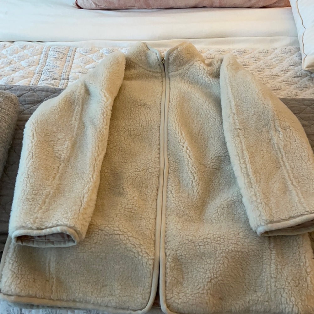 JCrew ivory teddy sherpa jacket